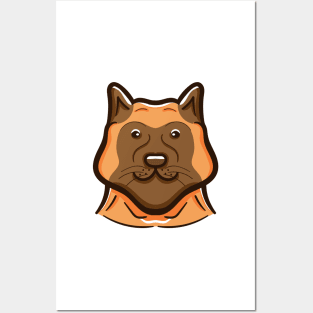 Cute Akita Dog Posters and Art